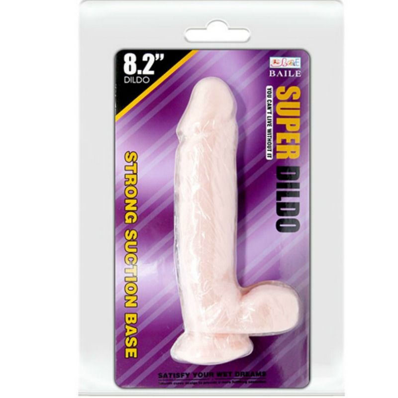 BAILE DILDOS GODE NATUREL SUPER RÉALISTE 21.5 CM — accessoires inclus