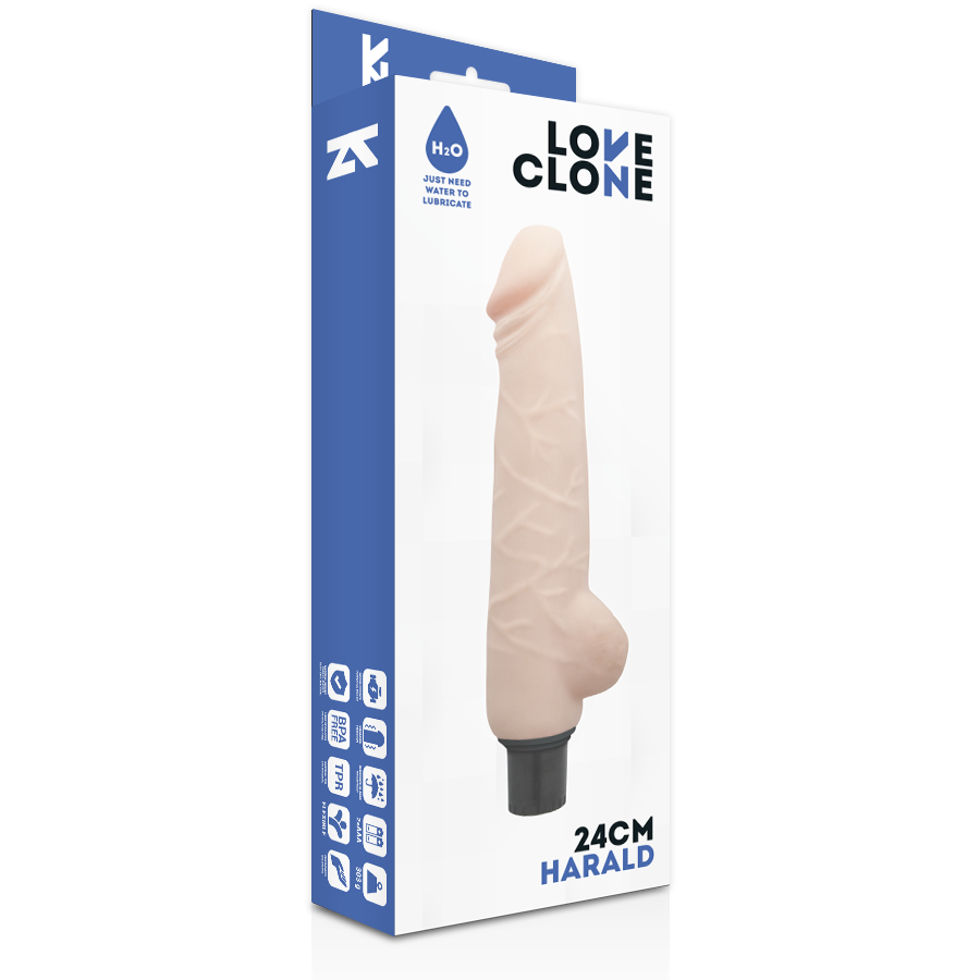 LOVECLONE Vibrateur Autolubrifiant Harald 24 Cm -O- 4 Cm — vue arrière