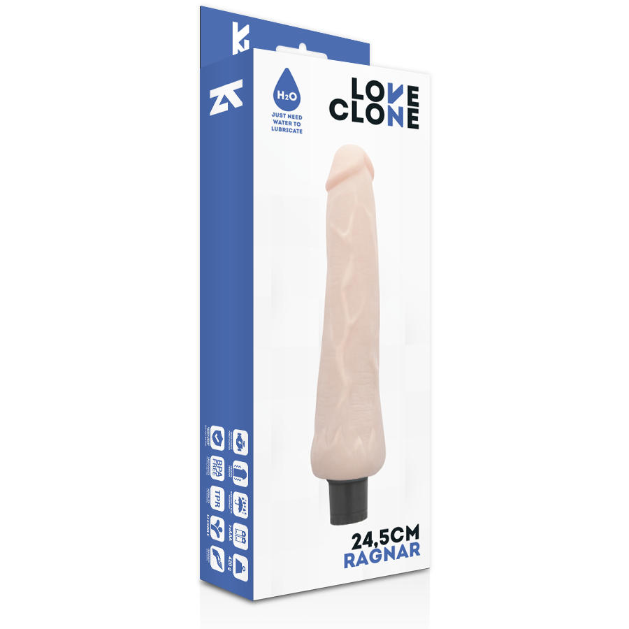 LOVECLONE Vibrateur Autolubrifiant Ragnar 24.5 Cm -O- 3.5 Cm — vue arrière