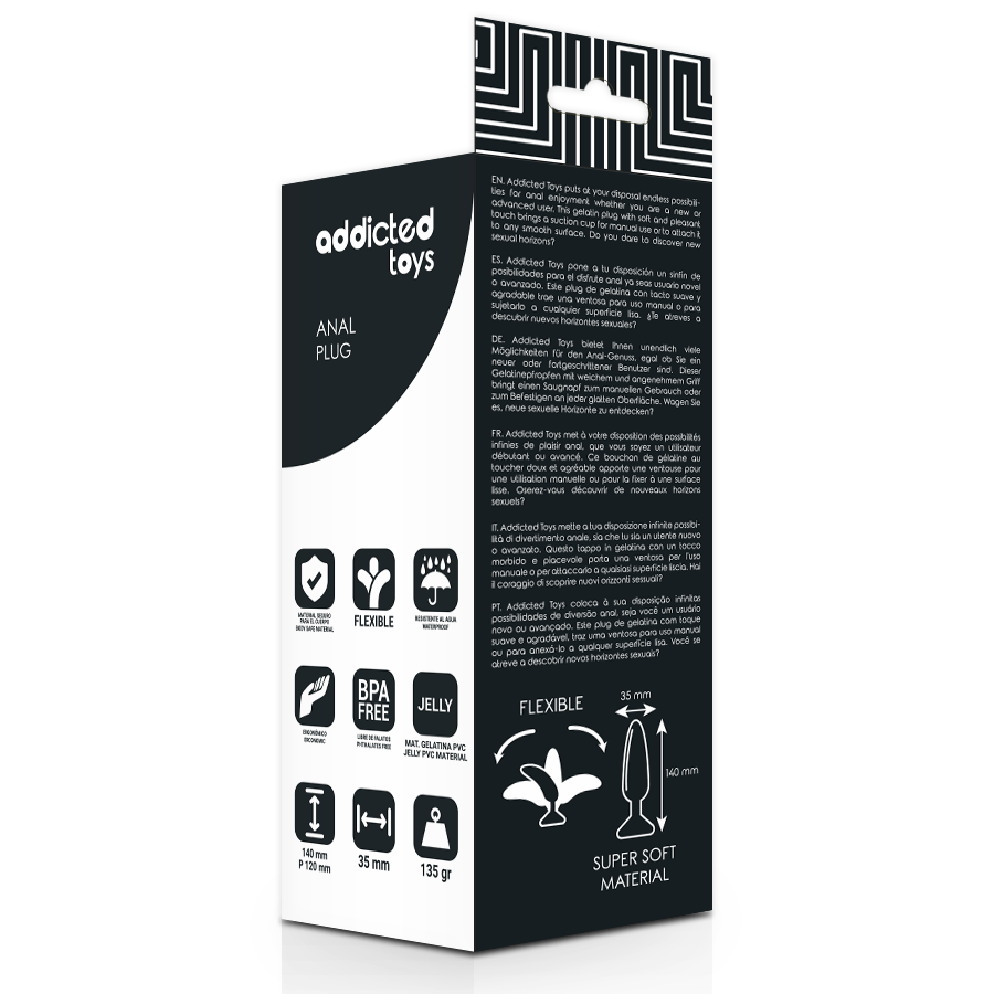 ADDICTED TOYS Plug Anal 13.5 Cm — vue arrière