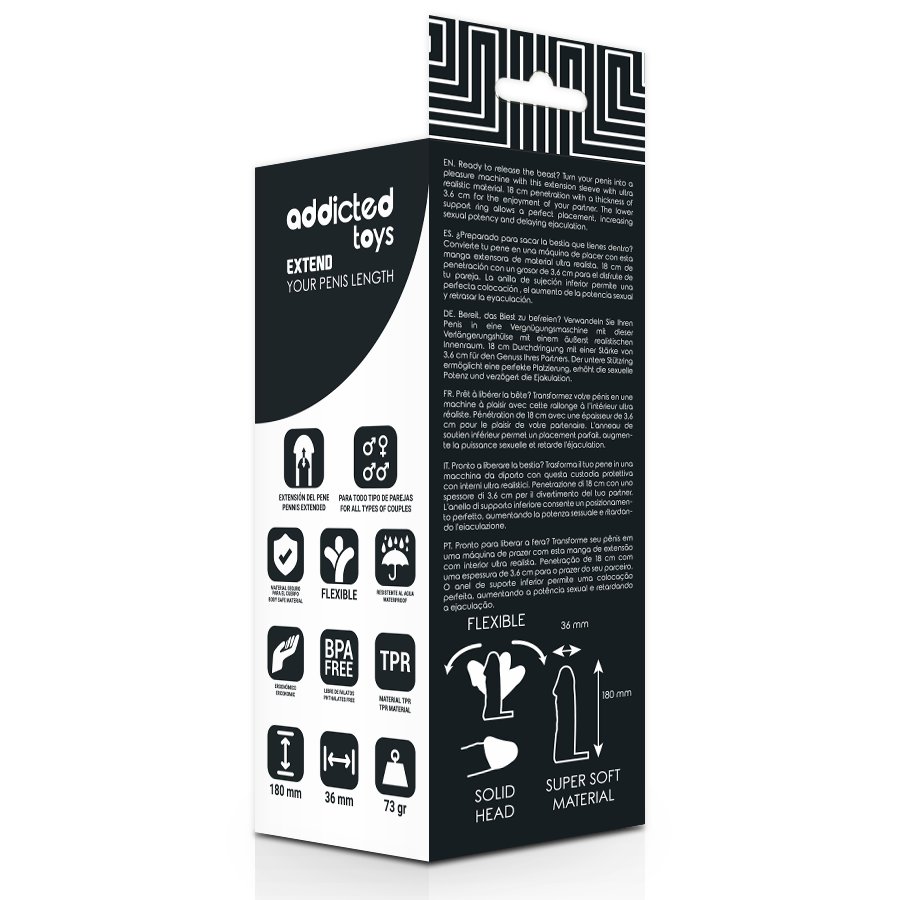 ADDICTED TOYS Allongez Votre Pénis 18 Cm — vue arrière