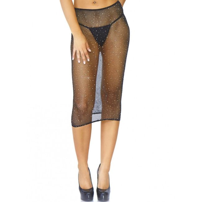 LEG AVENUE DRESSES Résille Cristalisée Multidress Noir Os — vue alternative