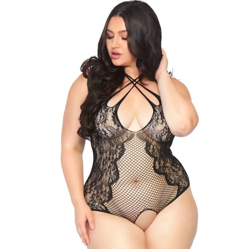 LEG AVENUE TEDDIES Teddy Sans Crothless 1X-2X — vue alternative