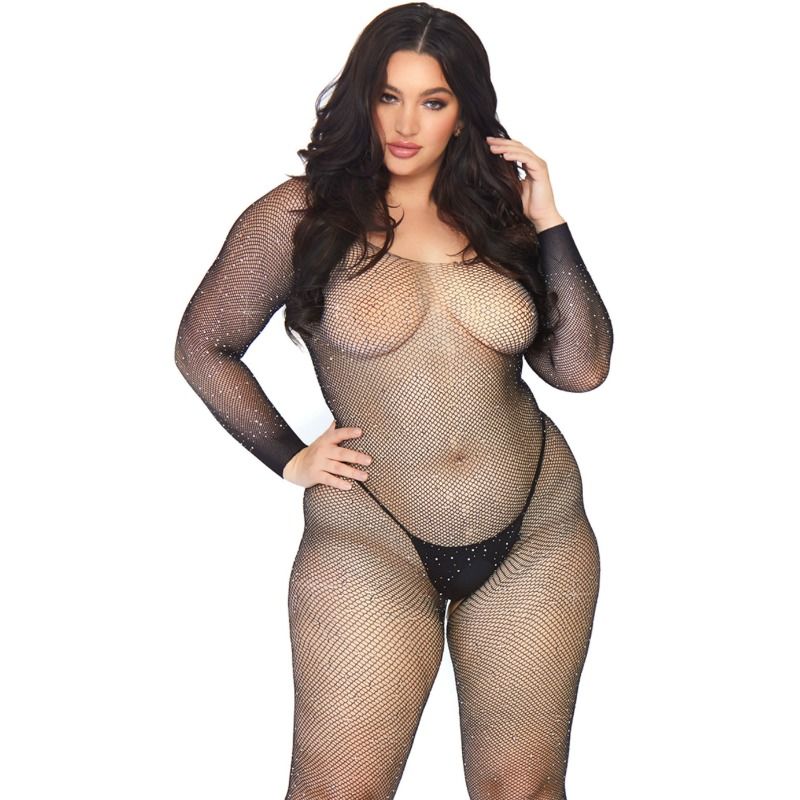 LEG AVENUE BODYSTOCKINGS Bas Corps Filet Cristallisé Leg Avenue - 1X-2X — vue alternative