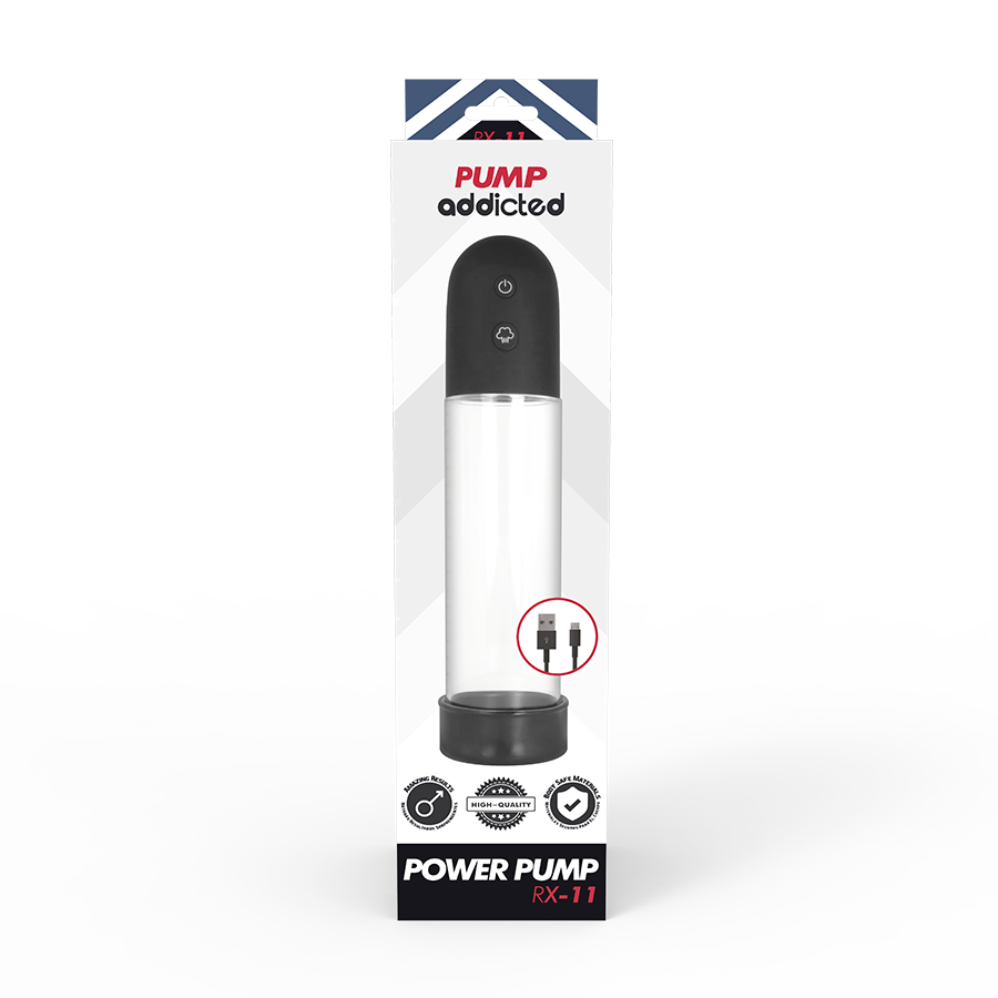 PUMP ADDICTED Pompe Érection Automatique Rx11 — accessoires inclus