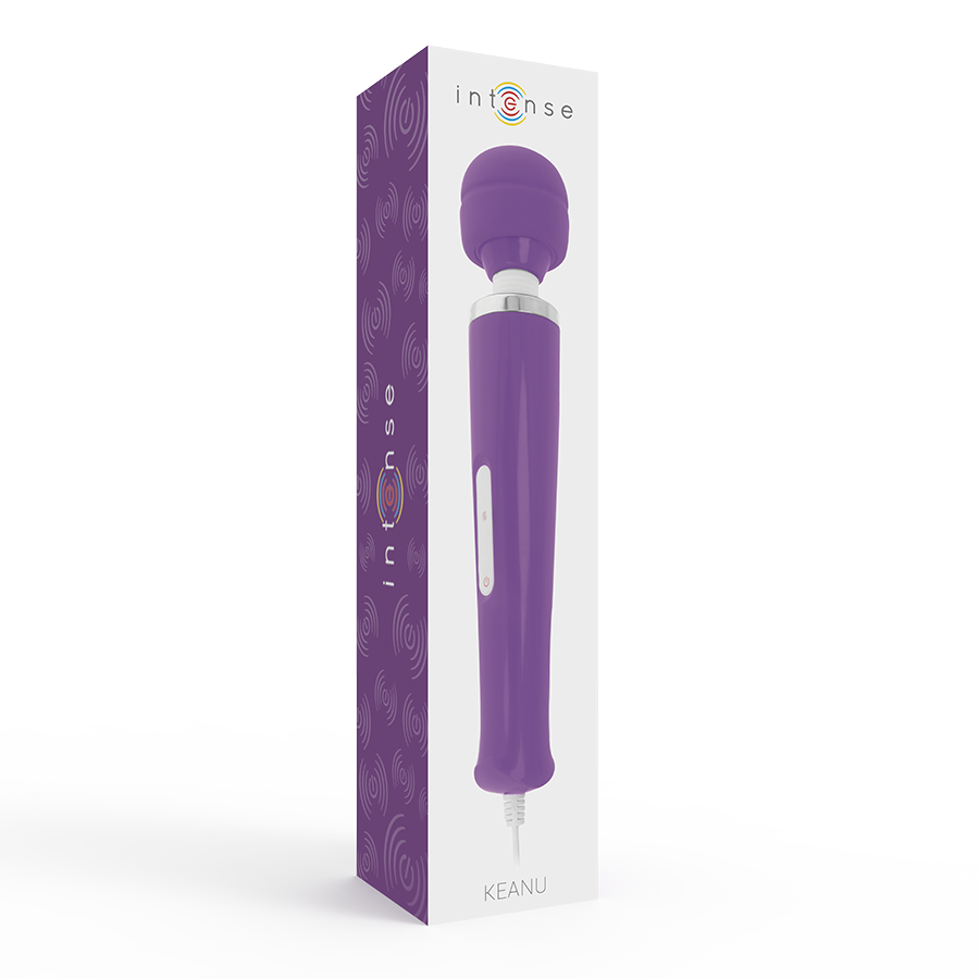 INTENSE HIGH TECH Masseur Keanu Wand Lilas — accessoires inclus