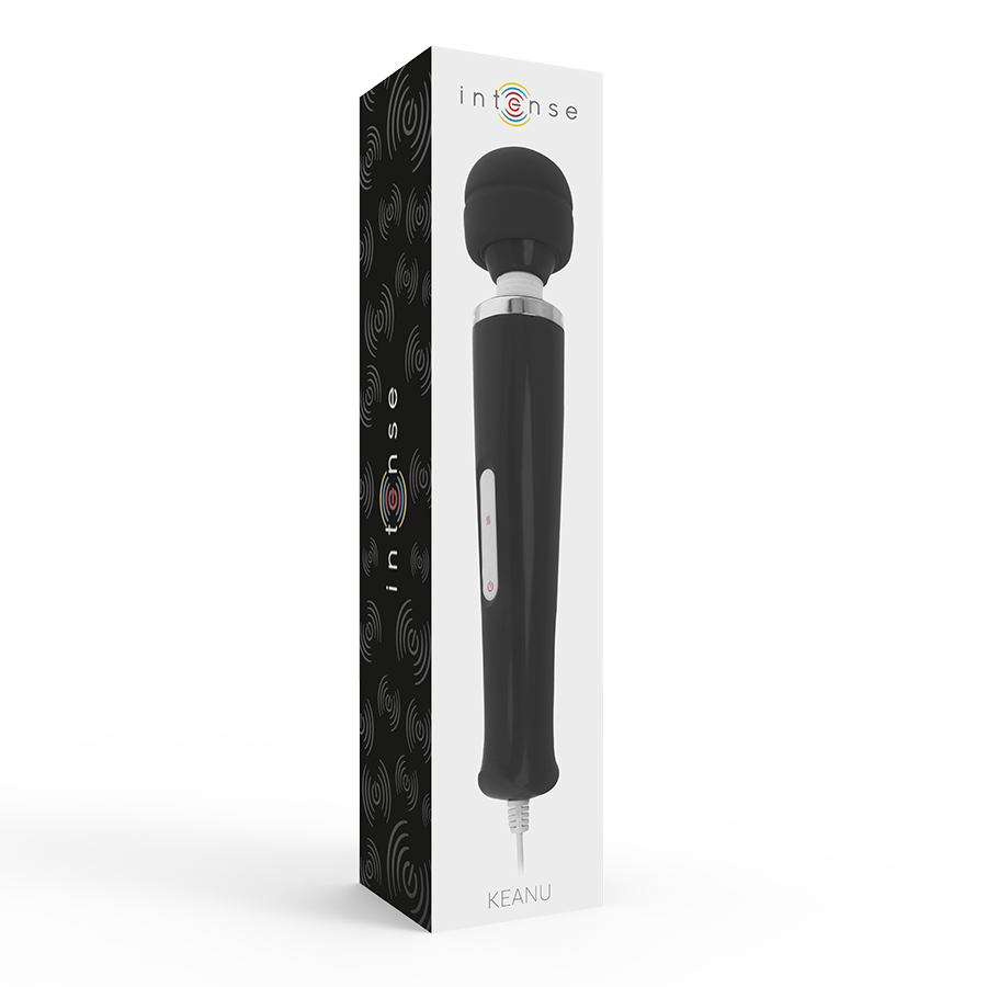 INTENSE HIGH TECH Masseur Keanu Wand Noir — accessoires inclus