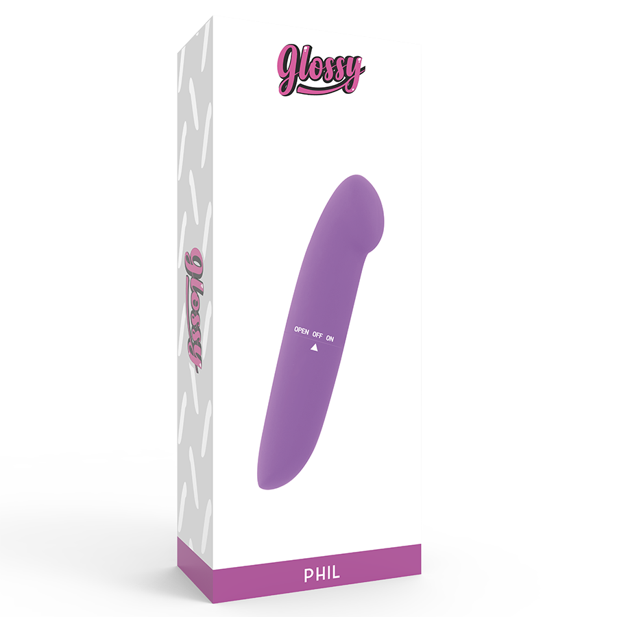 GLOSSY Vibrateur Phil Violet — vue arrière