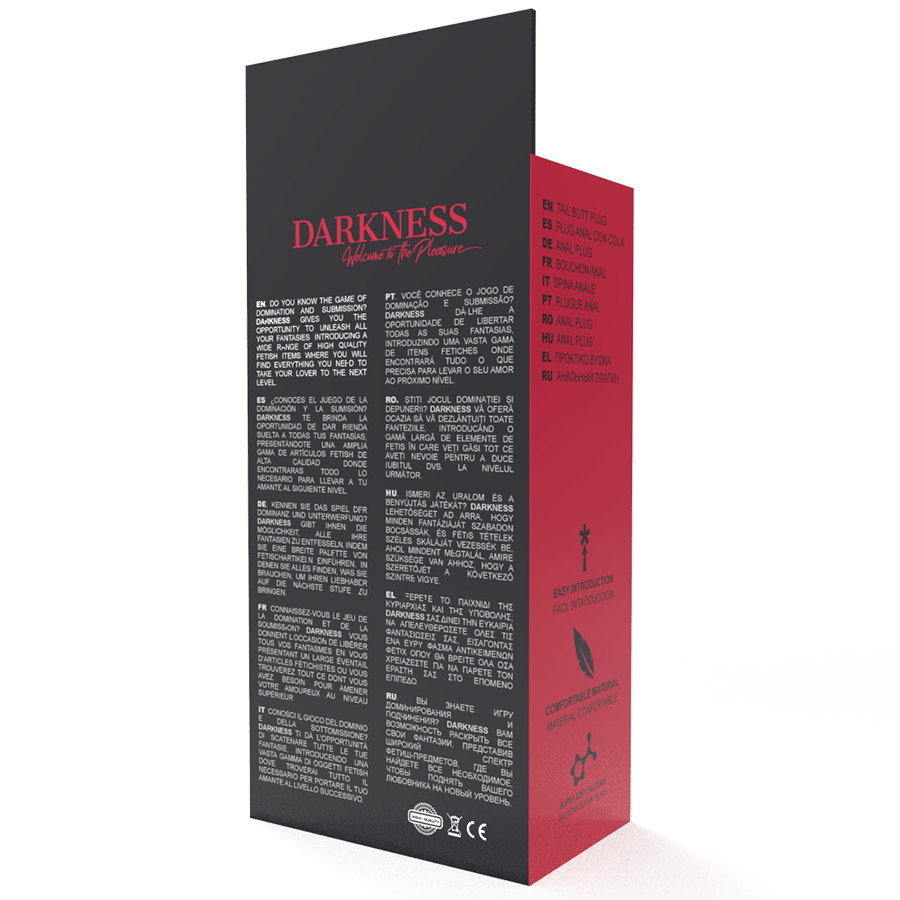 DARKNESS ANAL Plug Anal 28 Cm Silicone Noir — vue arrière