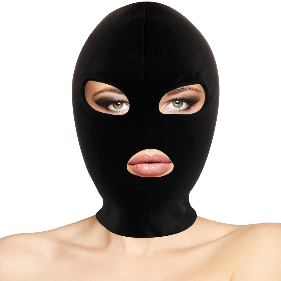 DARKNESS BONDAGE Masque Soumission Bdsm Bouche Yeux Noir — vue détaillée