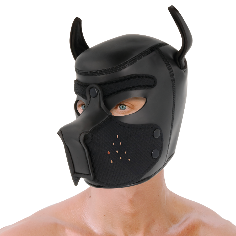 DARKNESS BONDAGE Masque Chien Néoprène Museau Amovible M — vue arrière