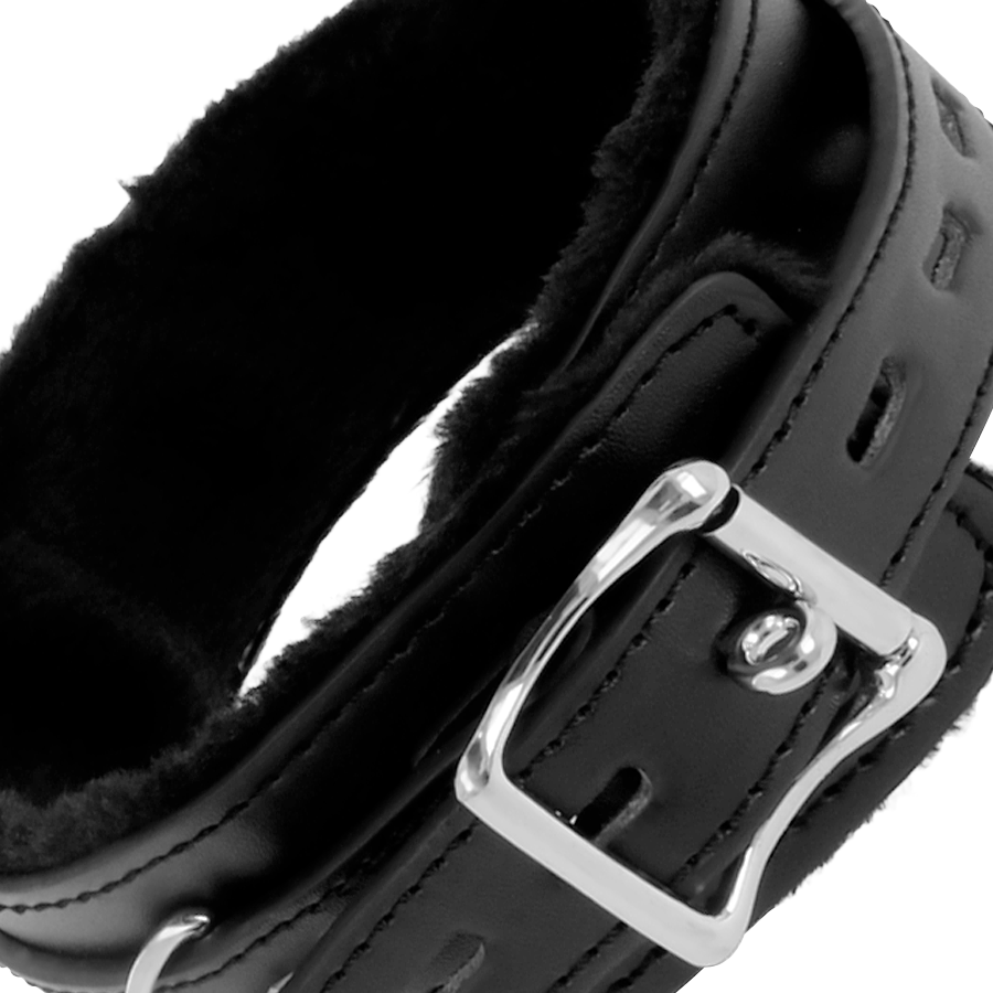 DARKNESS BONDAGE Collier Posture Confortable Chaîne Cuir — vue arrière
