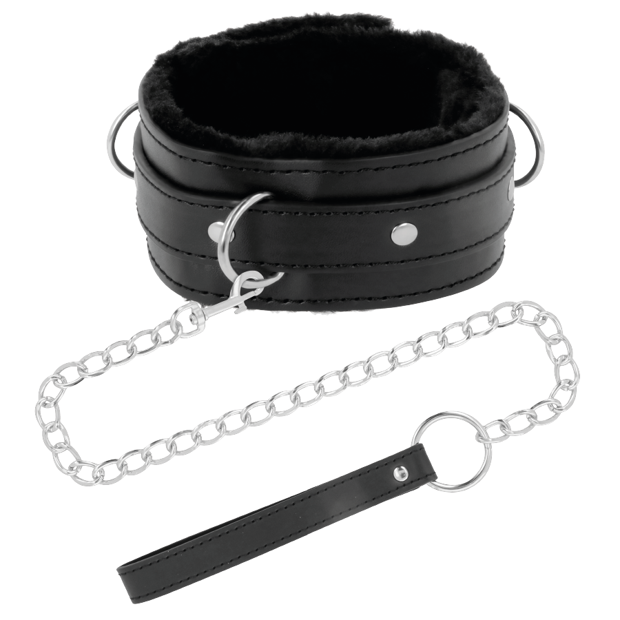 DARKNESS BONDAGE Collier Posture Confortable Chaîne Cuir — vue détaillée