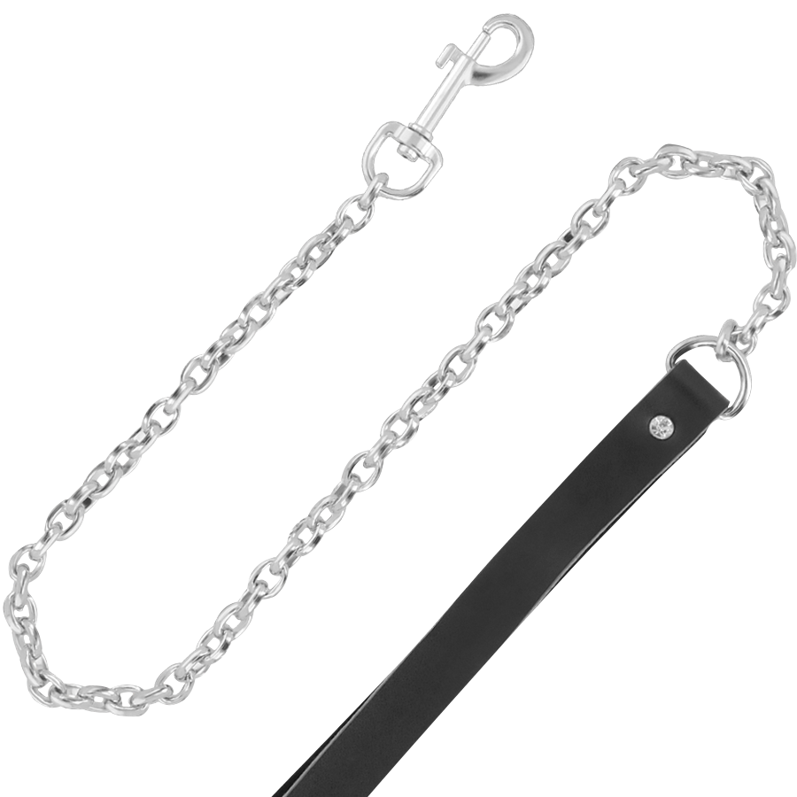 DARKNESS BONDAGE Collier Cuir Haute Qualité Laisse — vue alternative