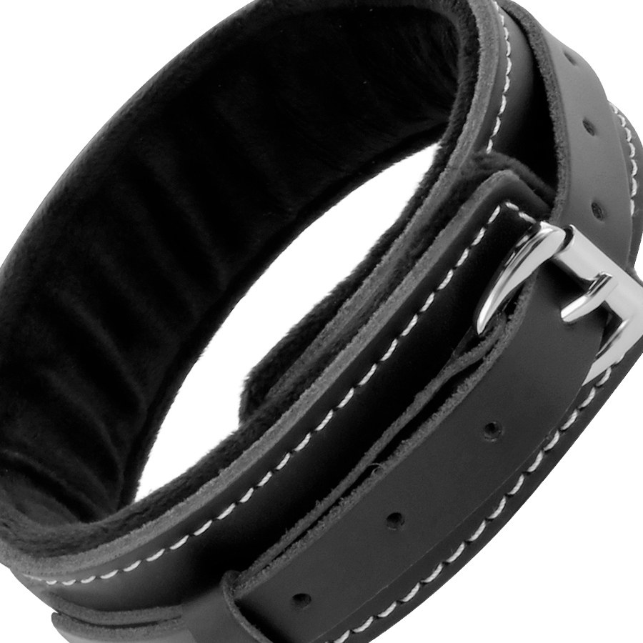 DARKNESS BONDAGE Collier Cuir Haute Qualité Laisse — vue arrière