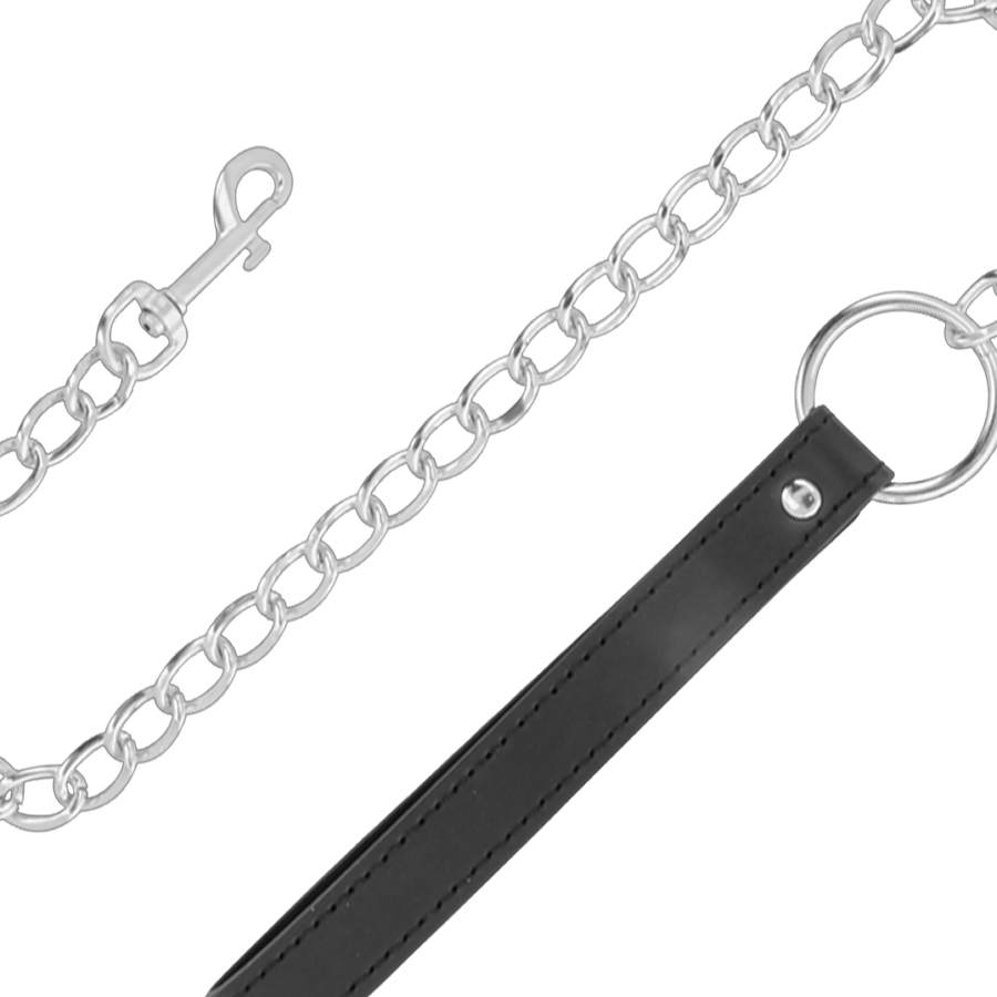 DARKNESS BONDAGE Collier Cuir Souple Chaîne — vue alternative