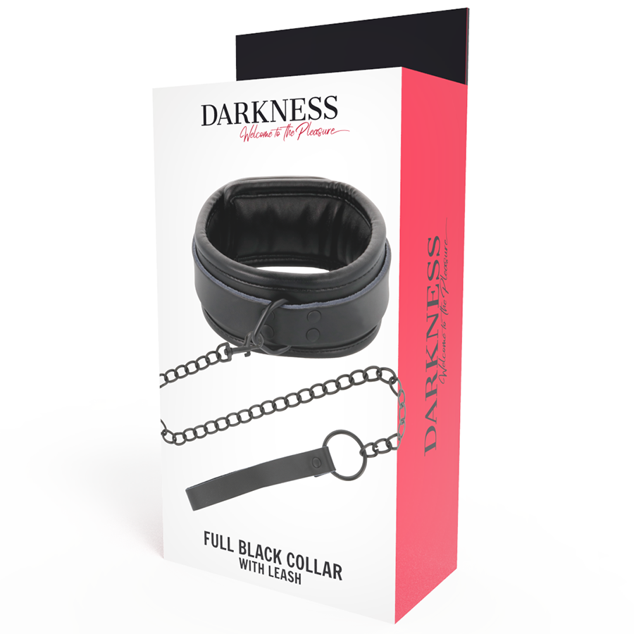 DARKNESS BONDAGE Collier Noir Chaîne — accessoires inclus