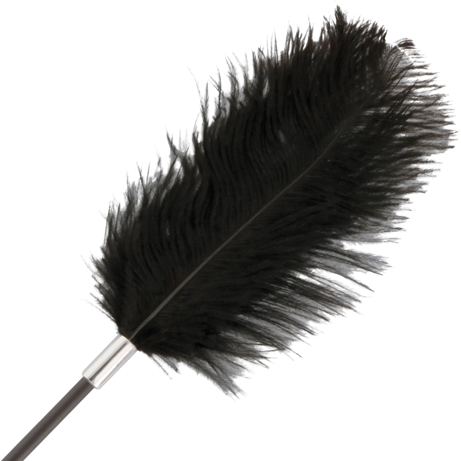 DARKNESS SENSATIONS Fouet Plume Damour Noir 56 Cm — vue détaillée