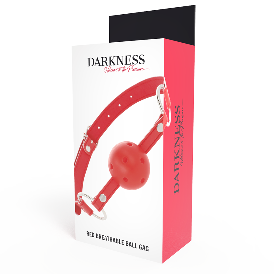 DARKNESS BONDAGE Bâton Respirant Rouge — vue arrière