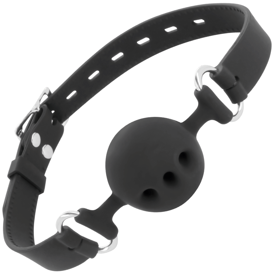 DARKNESS BONDAGE Bton Silicone Respirant Noir — vue détaillée