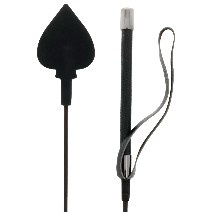 DARKNESS SENSATIONS Fouet Silicone Noir 60Cm — vue détaillée