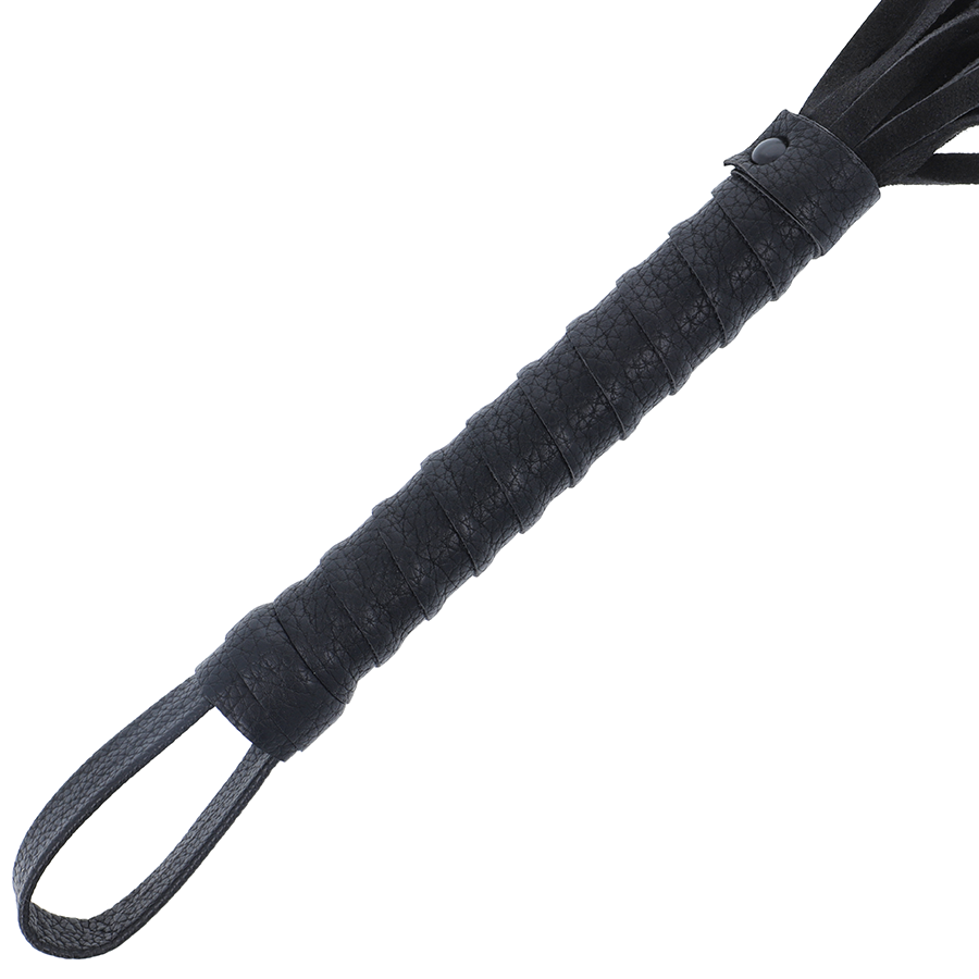 DARKNESS SENSATIONS Fouet Bondage Noir Manche Cuir — vue détaillée