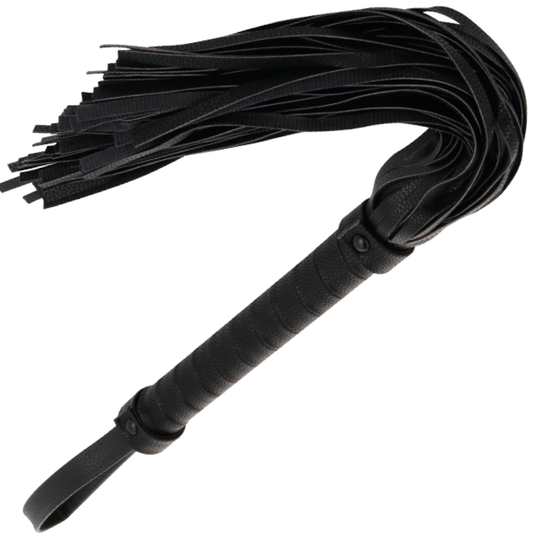 DARKNESS SENSATIONS Fouet Bondage Noir 42Cm Cuir - Aura Intime