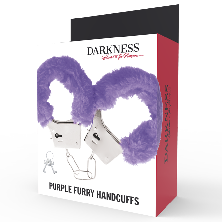DARKNESS BONDAGE Menottes Métal Doublées Lilas — vue alternative