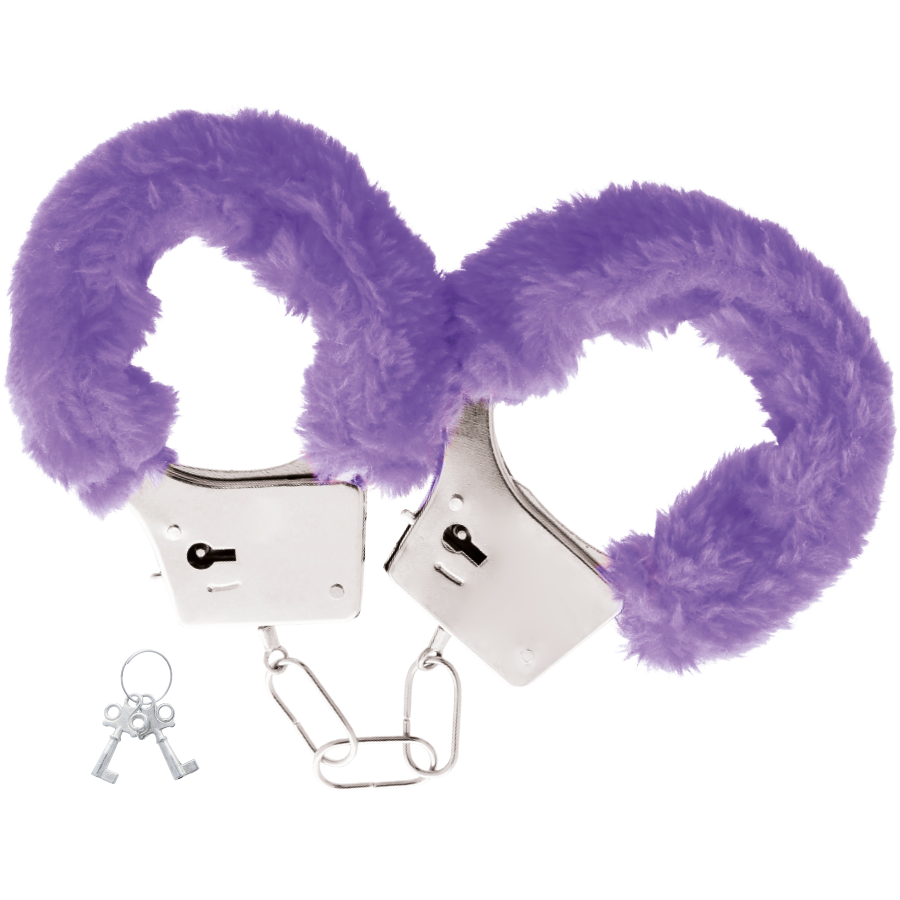DARKNESS BONDAGE Menottes Métal Doublées Lilas — vue détaillée