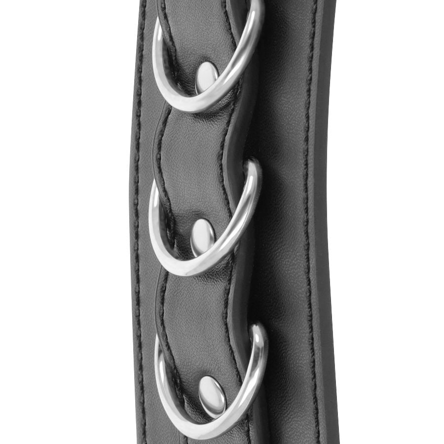 DARKNESS BONDAGE Menottes Cheville Ajustables Cuir Noir — vue arrière