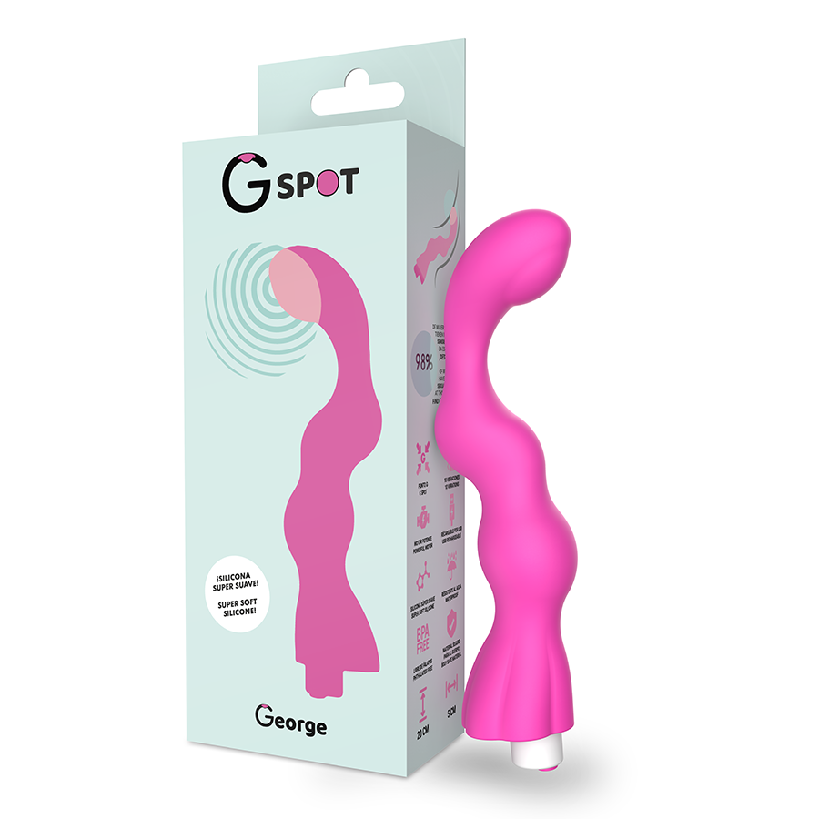 G-SPOT George G-Spot Vibrateur Gomme Rose - Aura Intime