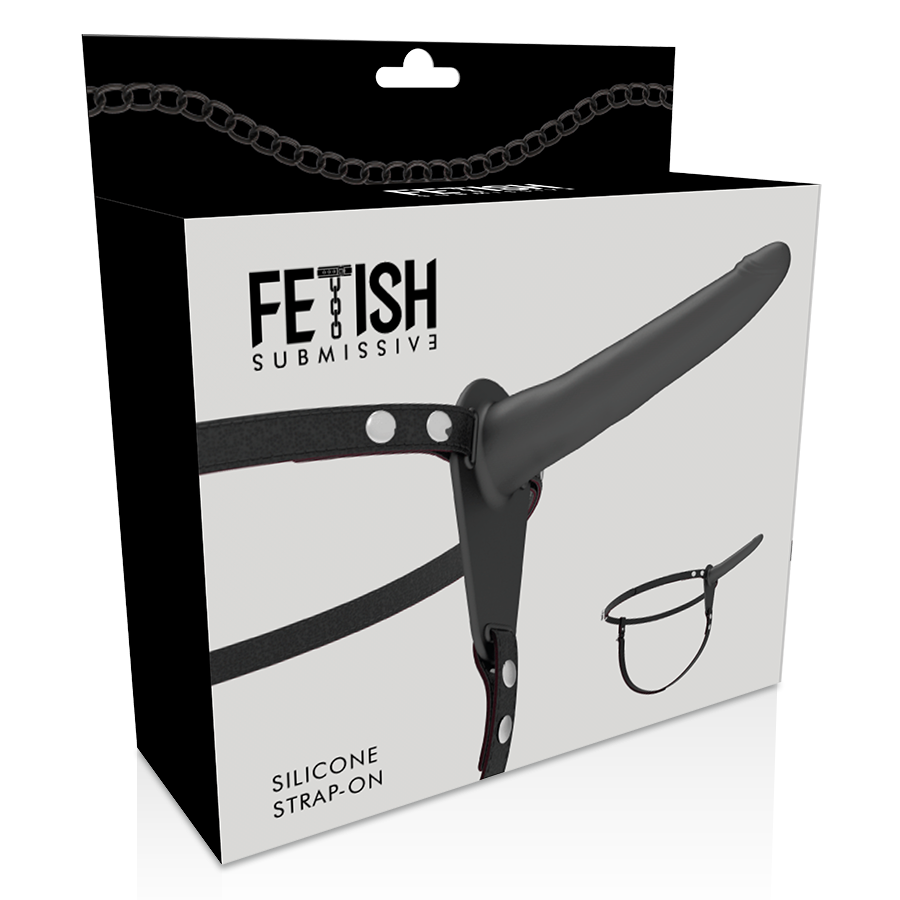 FETISH SUBMISSIVE HARNESS SILICONE NOIR 15 CM — accessoires inclus
