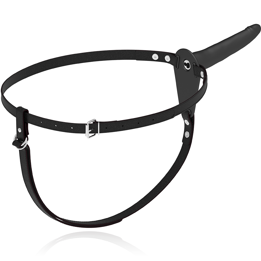 FETISH SUBMISSIVE HARNESS VIBRATEUR SILICONE NOIR 15 CM — accessoires inclus