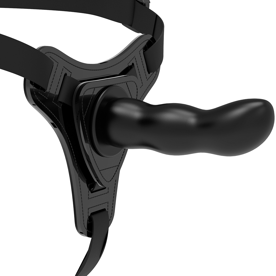 FETISH SUBMISSIVE HARNESS SILICONE NOIR POINT G 16 CM - Aura Intime