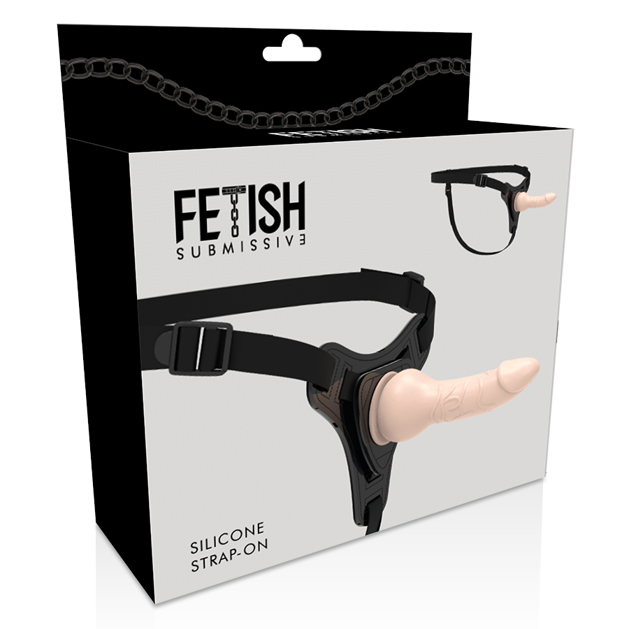 FETISH SUBMISSIVE HARNESS SILICONE CHAIR RÉALISTE 16CM — accessoires inclus