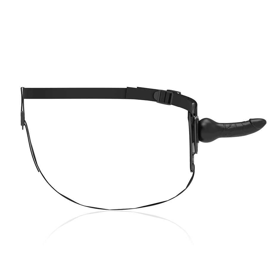 FETISH SUBMISSIVE HARNESS SILICONE NOIR RÉALISTE 16 CM — vue arrière