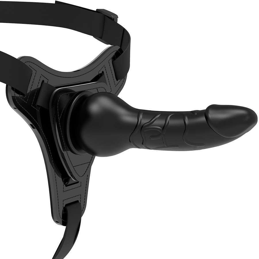 FETISH SUBMISSIVE HARNESS SILICONE NOIR RÉALISTE 16 CM - Aura Intime