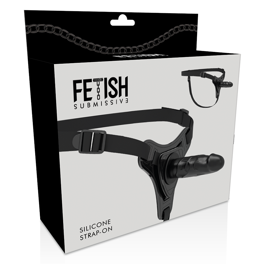 FETISH SUBMISSIVE HARNESS - Silicone Noir Réaliste 15 Cm