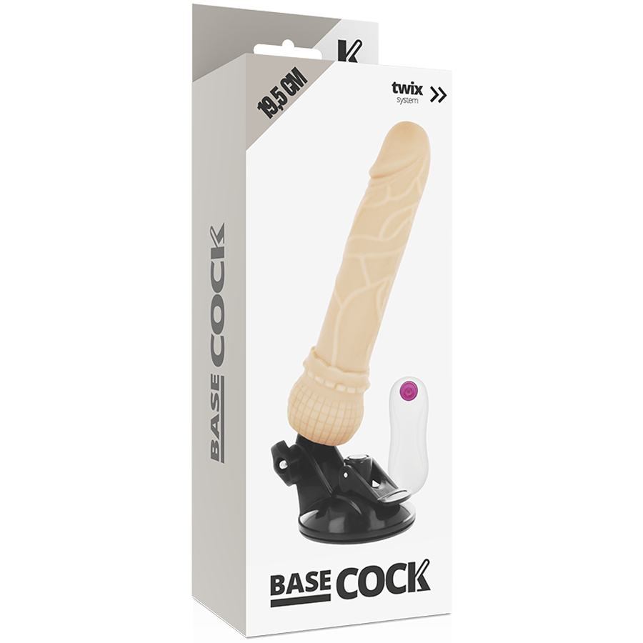 BASECOCK Vibrateur Télécommande Naturel Réaliste 19.5 Cm -O- 4 Cm — vue arrière