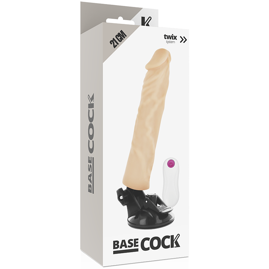 BASECOCK Vibrateur Réaliste Télécommande Naturel 21 Cm -O- 4 Cm — vue arrière