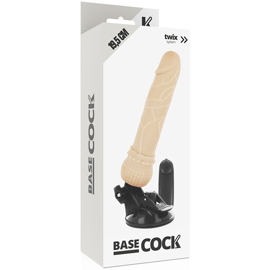 BASECOCK Vibrateur Réaliste Télécommande Naturel 19.5 Cm -O- 4 Cm — vue arrière