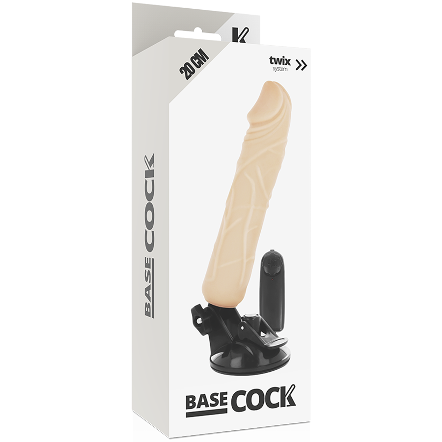 BASECOCK Vibrateur Télécommande Naturel Réaliste 20 Cm -O- 4 Cm — vue arrière