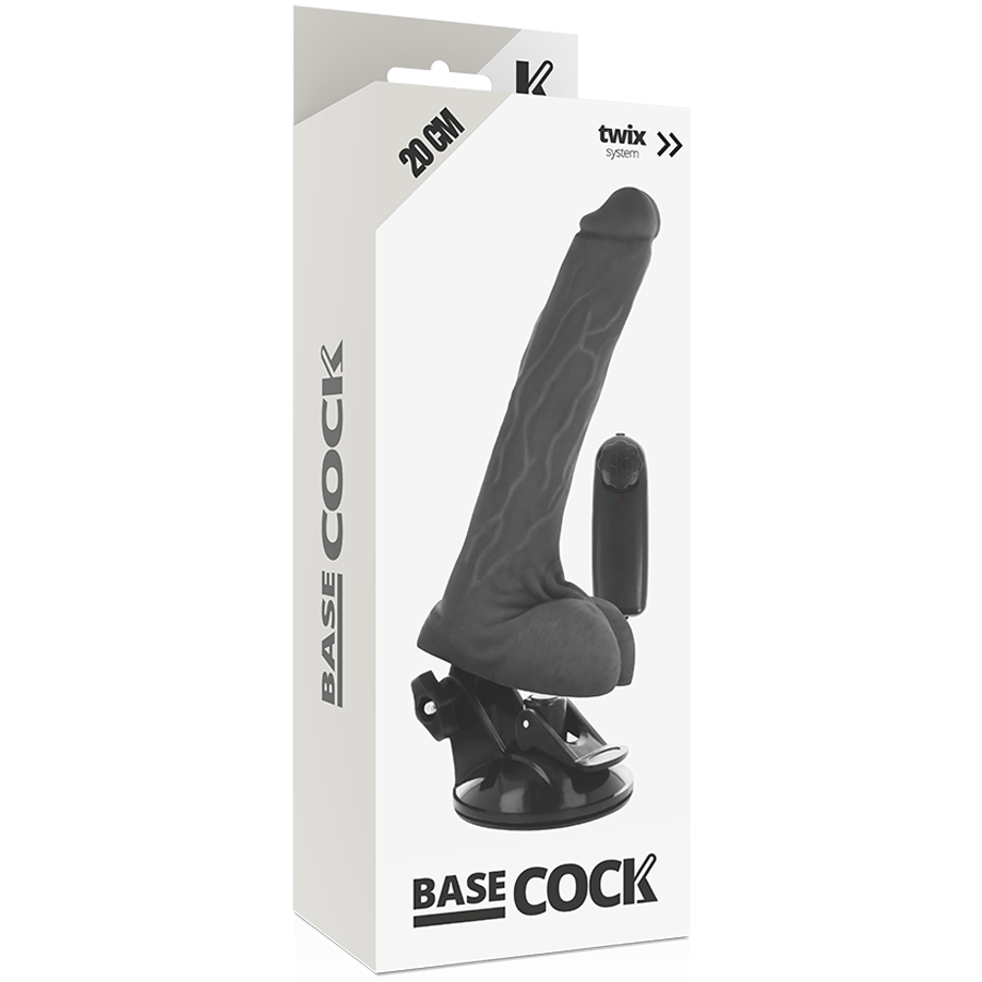 BASECOCK Vibrateur Réaliste Noir Télécommande Testicules 20 Cm -O-... — vue arrière