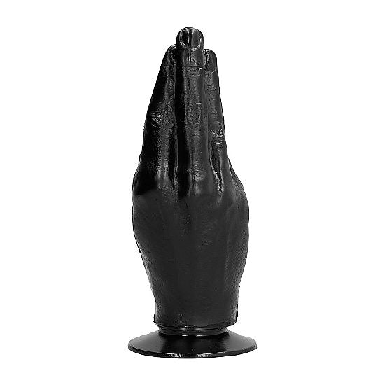 ALL BLACK Gode Fisting 21 Cm — accessoires inclus