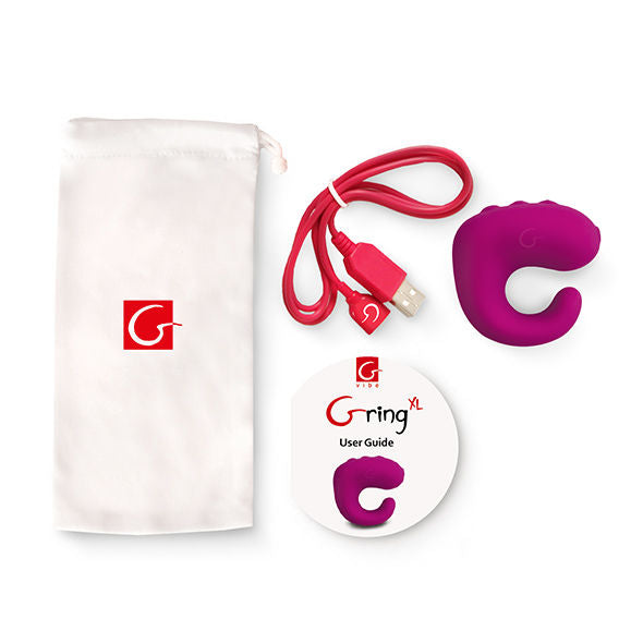 G-VIBE Fun Toys Gring Vibrateur Anneau Xl Framboise Douce — vue détaillée