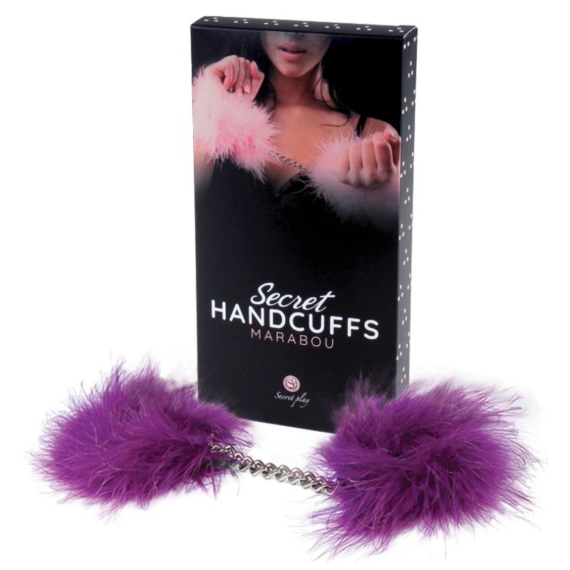SECRETPLAY 100% FETISH Menottes Marabou Violet — vue détaillée