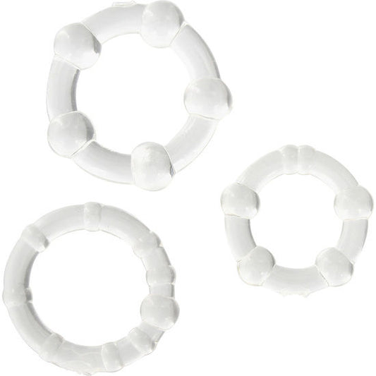 SEVEN CREATIONS - Set Of Three Transparent Penis Rings