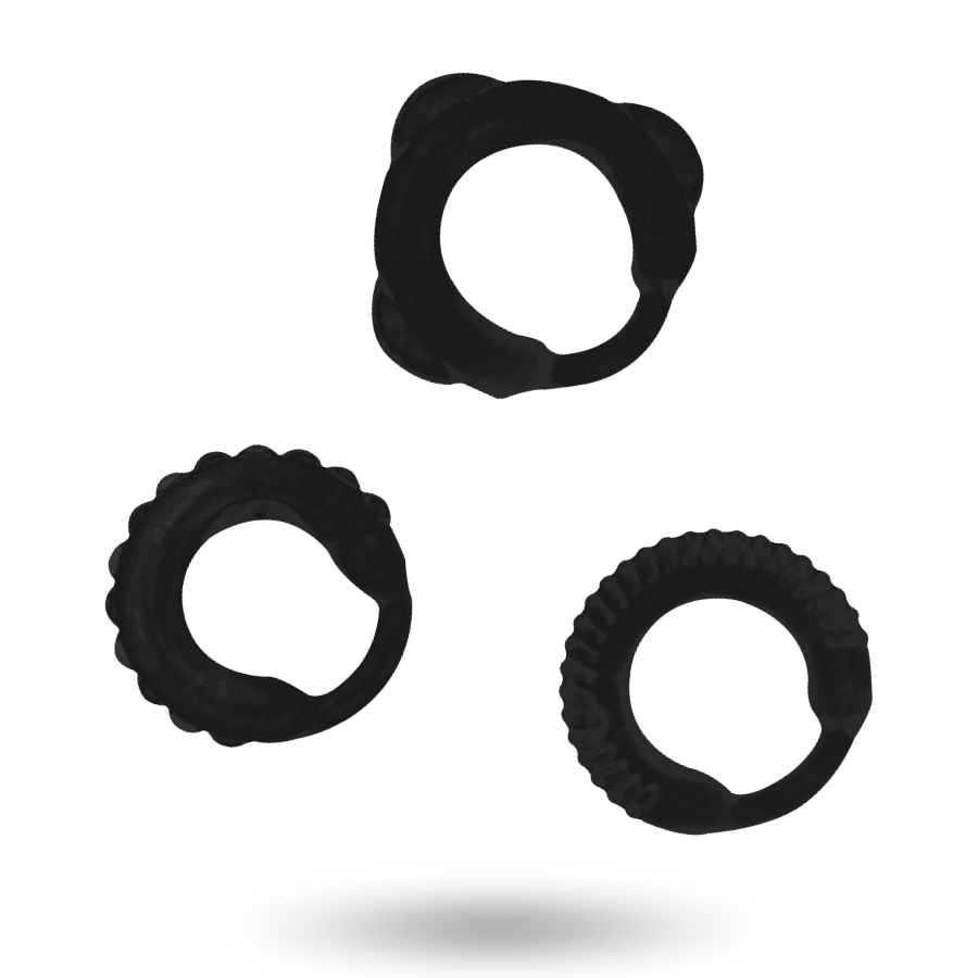 ADDICTED TOYS Ensemble C-Ring Noir — vue détaillée