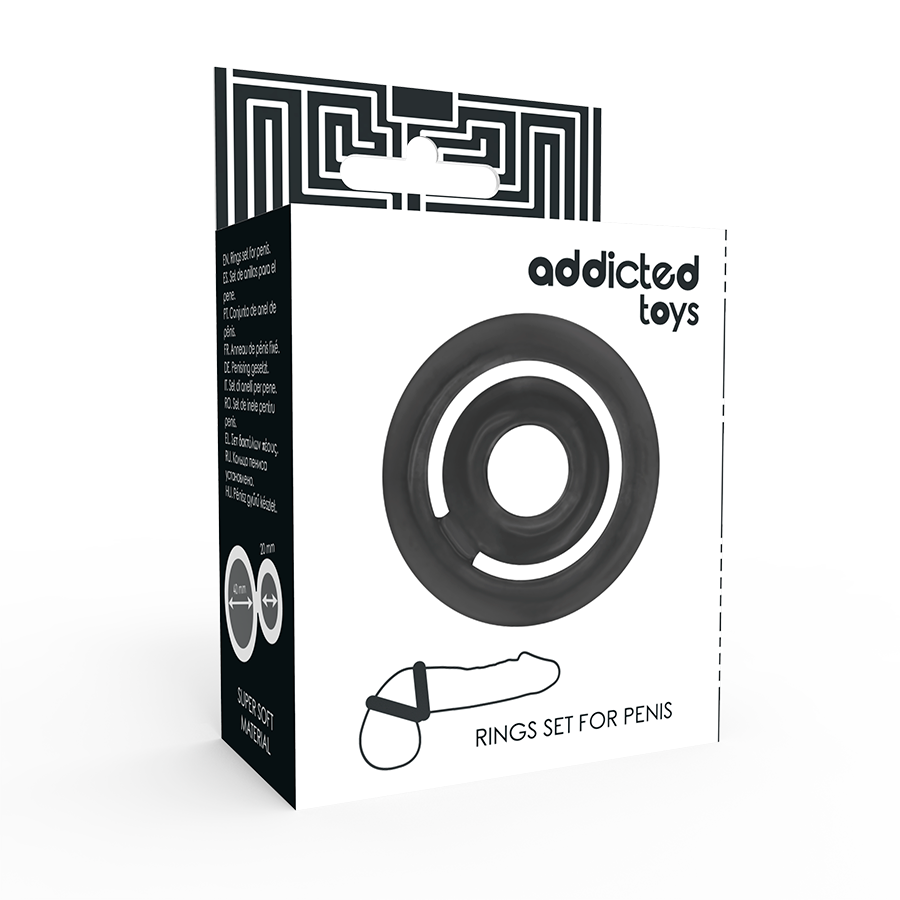 ADDICTED TOYS Potenz- C-Ring Pénis Noir — vue arrière