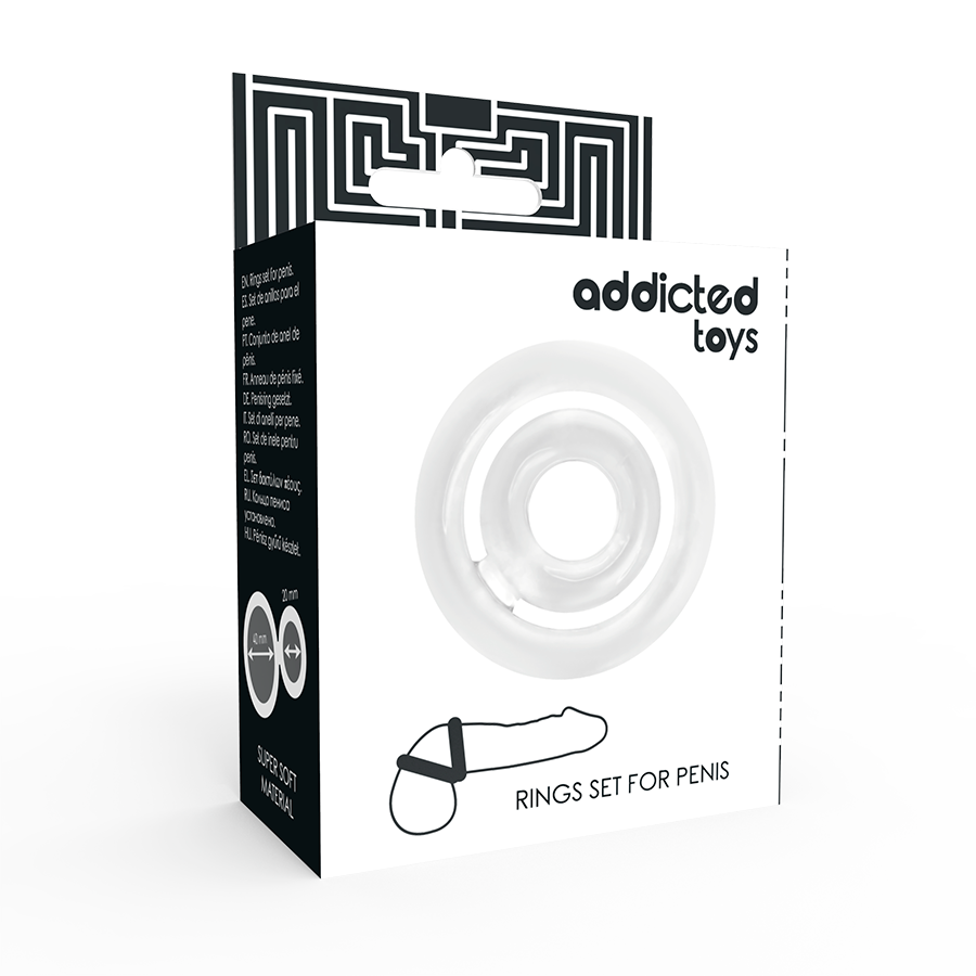 ADDICTED TOYS Potenz - Pénis C-Ring Clair — vue arrière